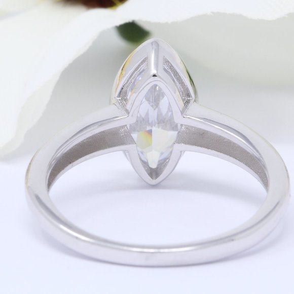 Silver, Wedding Ring, Engagement Ring, Jewelry, - Picture 2 of 3